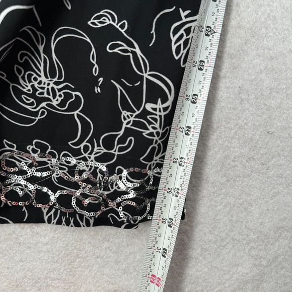 Soft Surroundings Pull On Pants Womens LG Rayon Sequin Hem Fold Over Waist 27890 - Picture 10 of 11